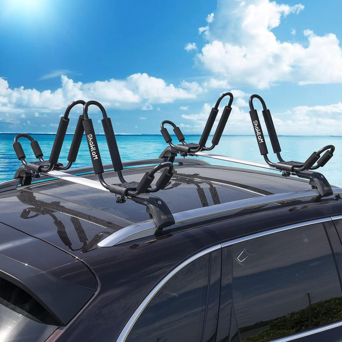 2 Pairs Universal HD Kayak Roof Rack for 2 Kayaks K382