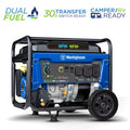 6500 Peak Watt Dual Fuel Portable Generator with CO Sensor and Wheel Kit I52722