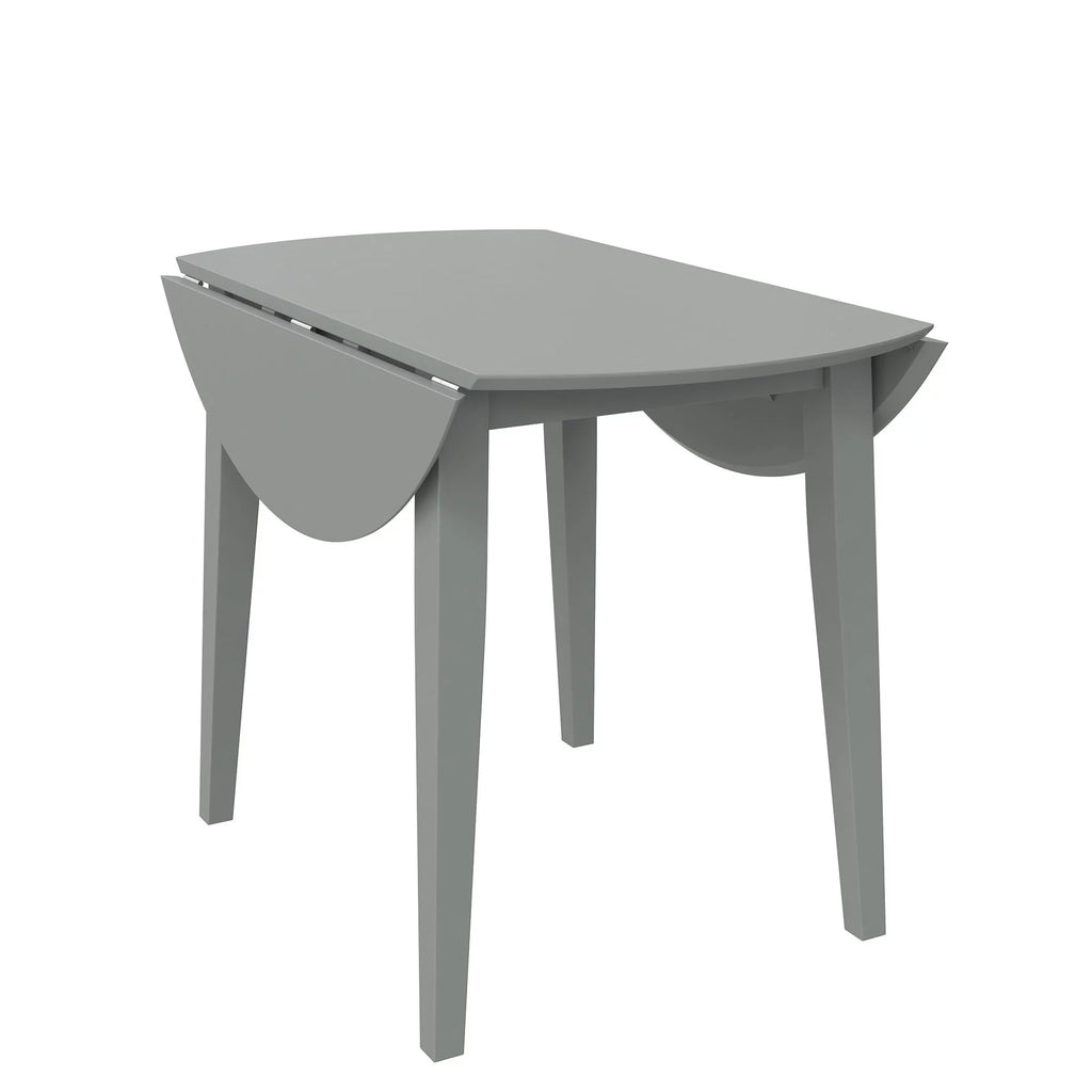 3-Piece Wood Dining Set with Double Drop Leaf Gray I991508