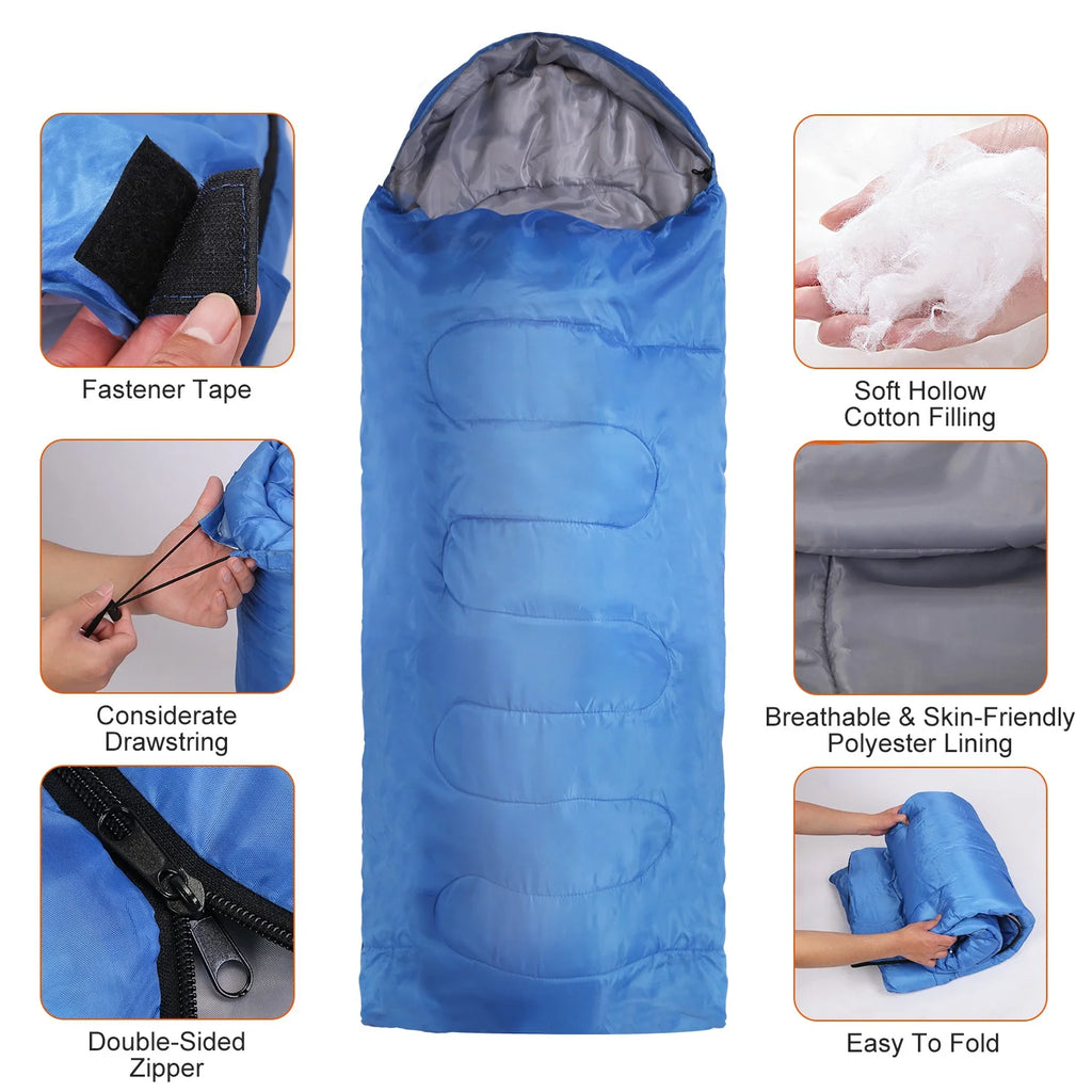 Royal Blue Backpacking Sleeping Bag with Carry Bag X7592