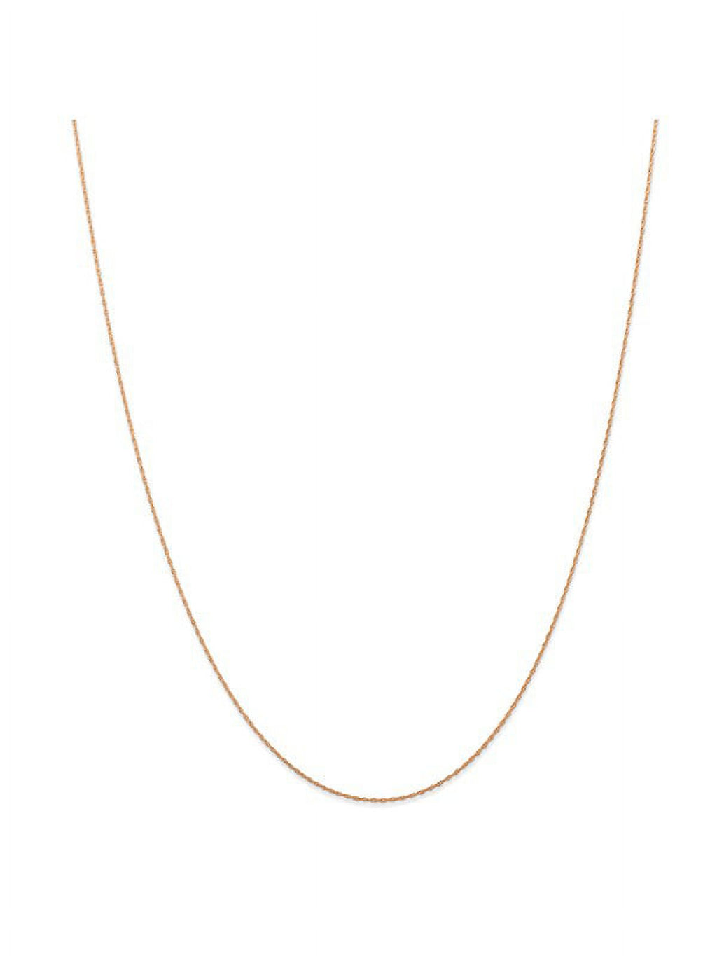 14k Rose Gold Thin Cable Rope Chain - 20 Inch N5378
