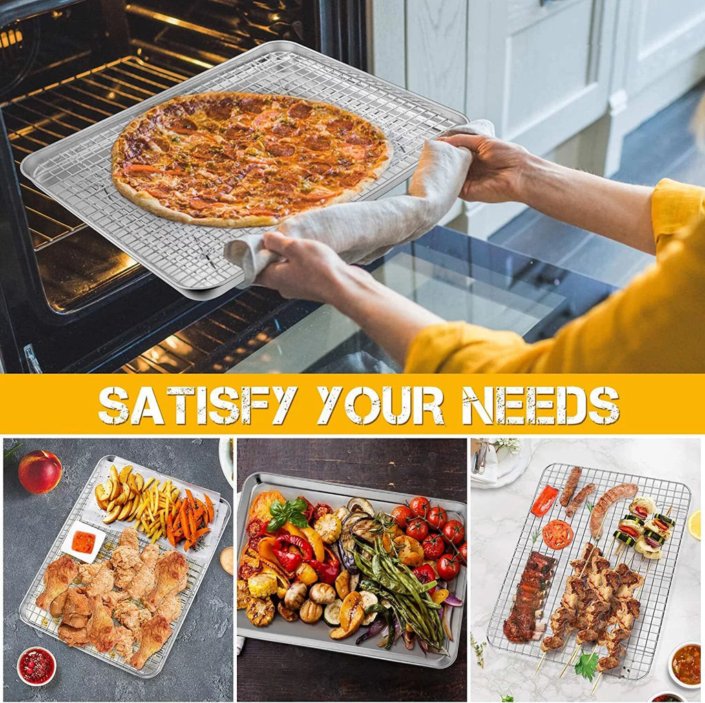 16'' Stainless Steel Baking Sheet with Cooling Rack Set O9420