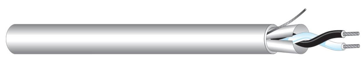 2 Conductor 16 AWG Shielded Cable 500 ft Gray Q67155