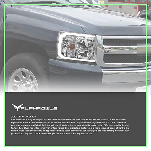 Black Amber Crystal Headlights with LED Light Bar O79458