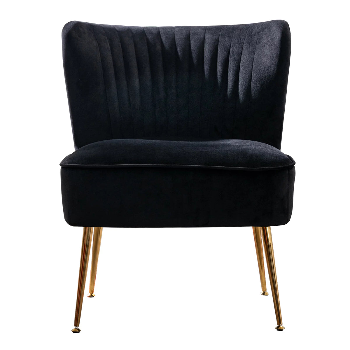 Black Tufted Velvet Accent Chair T16650