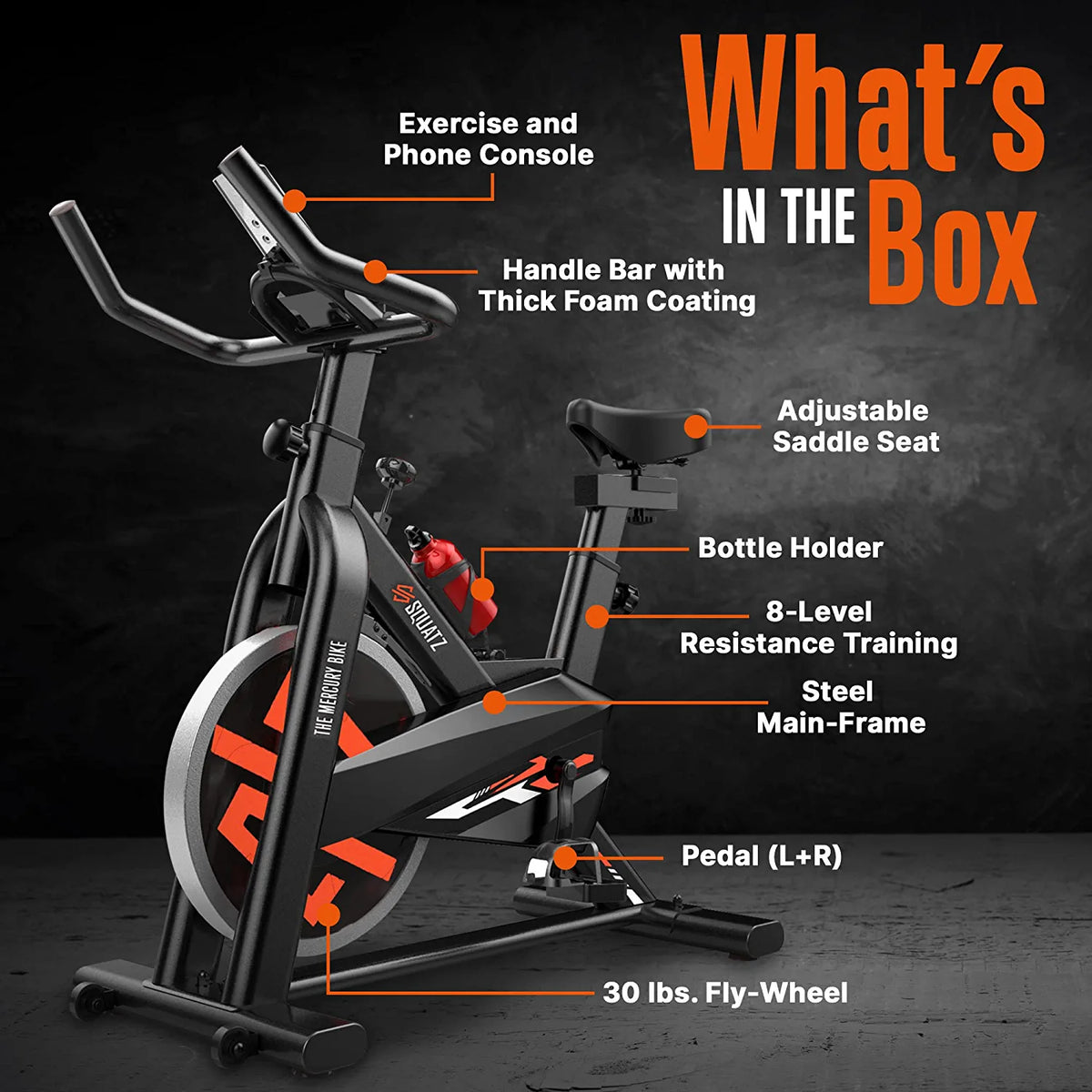 Stationary Magnetic Spin Bike with Training Console X13714