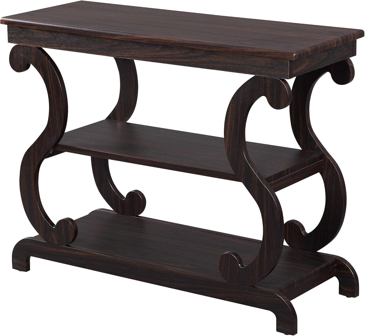 Cappuccino Finish Hall Console Sofa Entryway Accent Table 36 Wide M889827