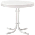 Metal Outdoor Side Table Alabaster White M85249