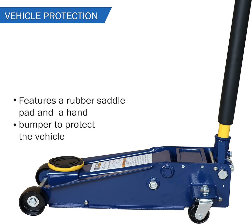 3 Ton Heavy-Duty Steel Hydraulic Floor Jack with Double Pumps T63413