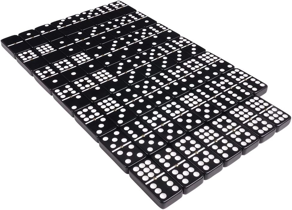 Black Double 9 Domino Set J6460