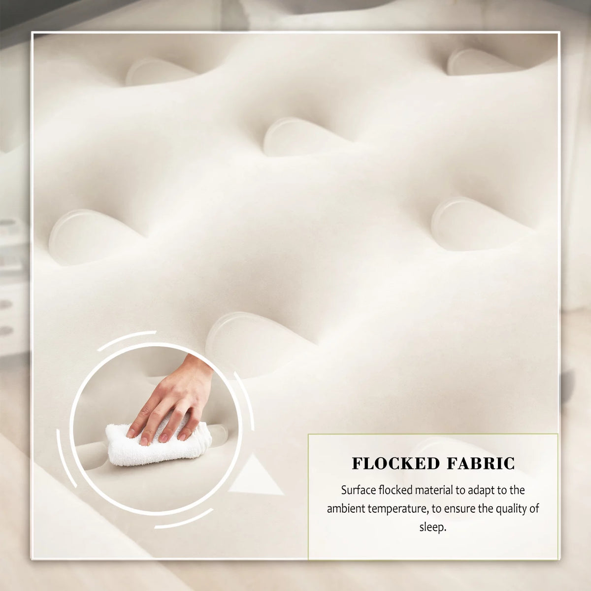 King Size Inflatable Air Mattress with Headboard S586670