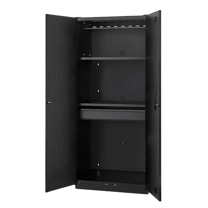 Heavy Duty 20-Gauge Steel Freestanding Garage Cabinet in Black B7506