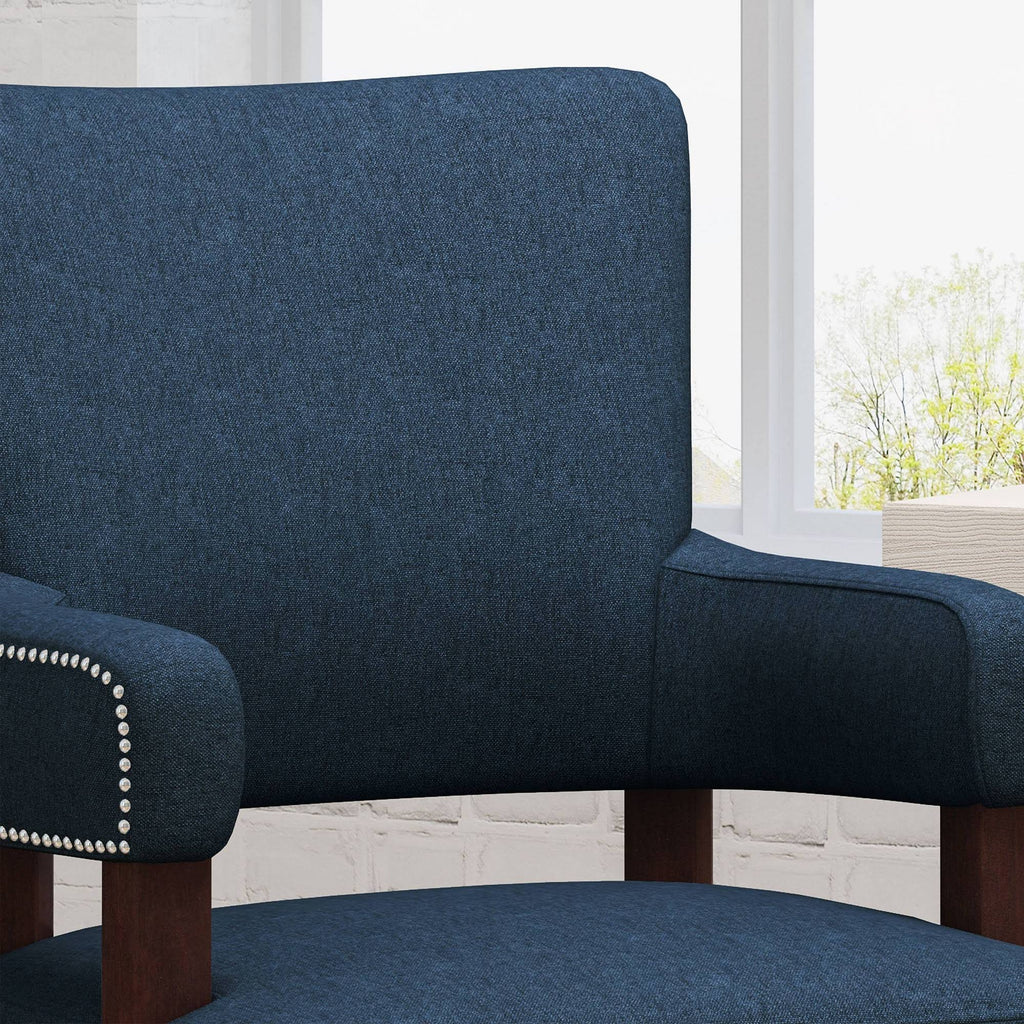 Navy Blue and Chrome Home Office Chair M9962