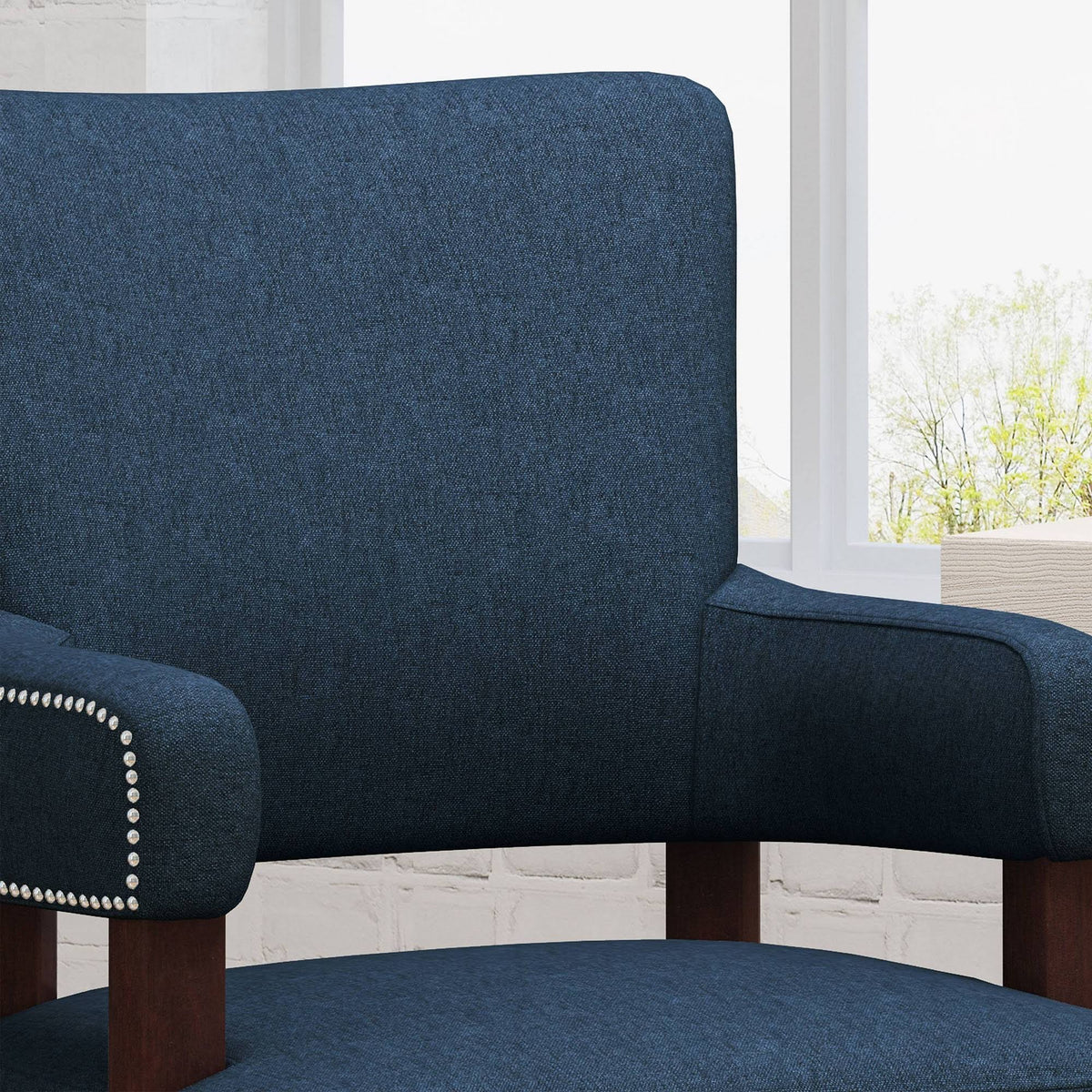 Navy Blue and Chrome Home Office Chair M9962