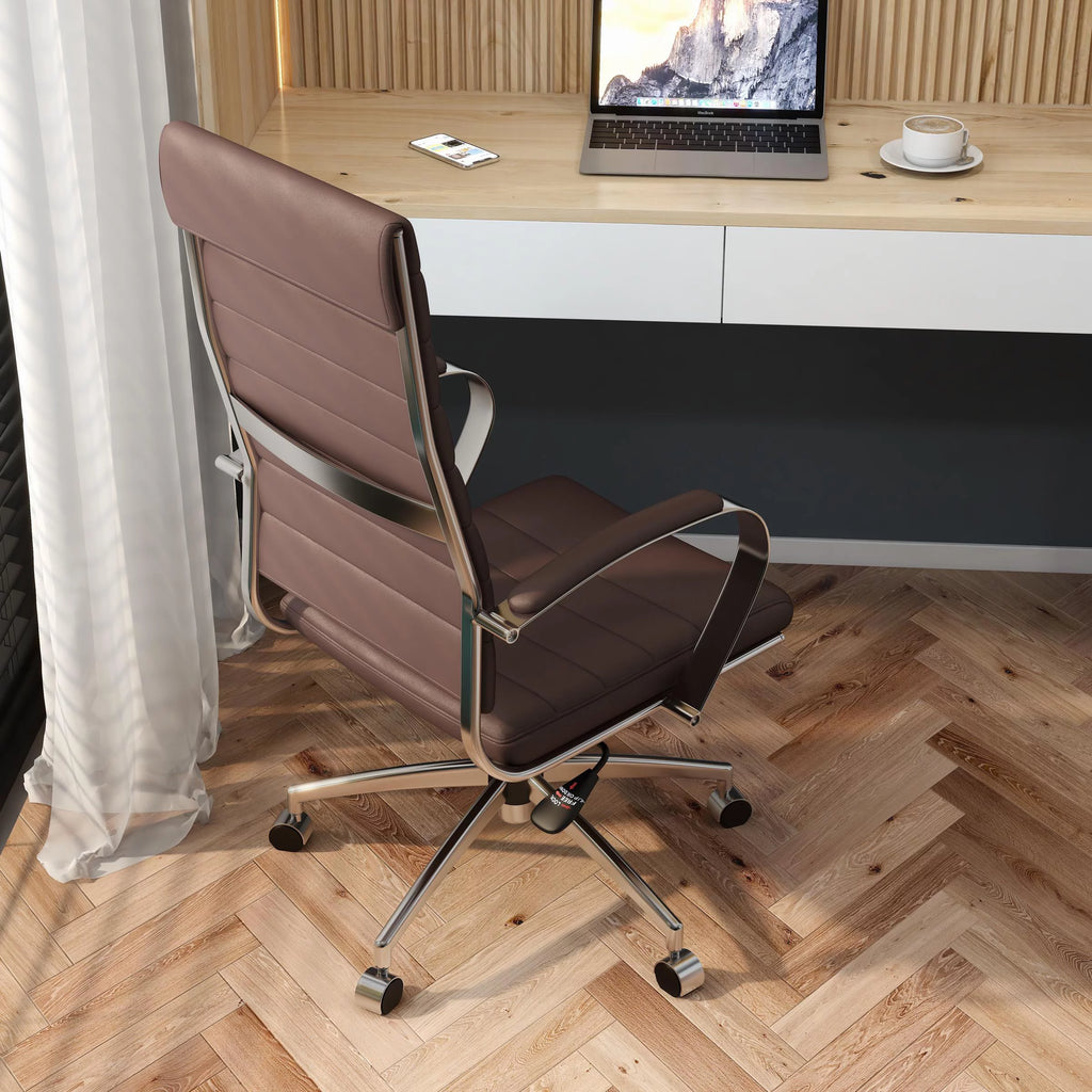 Brown Leather Ergonomic Executive Office Chair T902