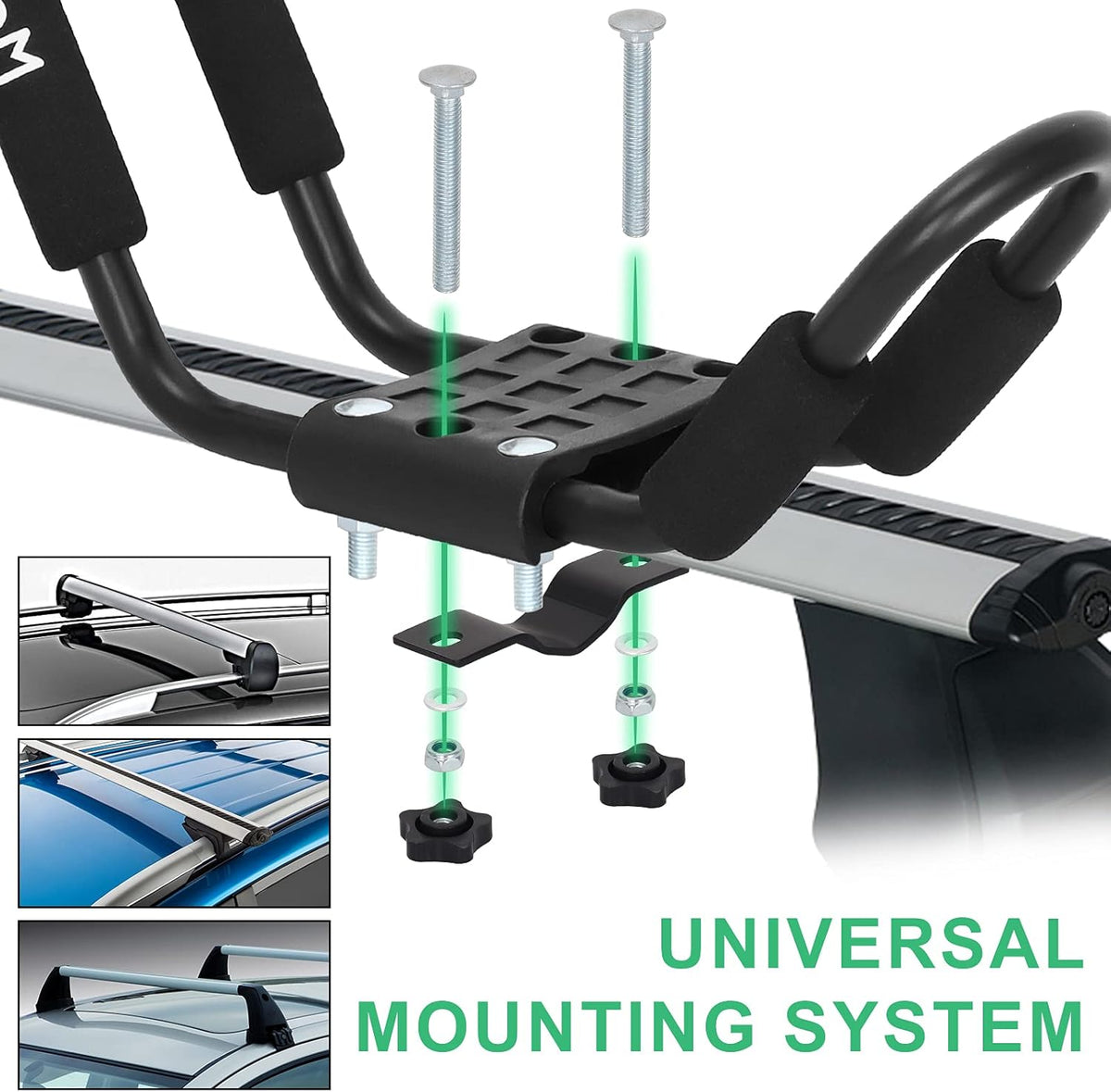 2 Pairs Universal HD Kayak Roof Rack for 2 Kayaks K382