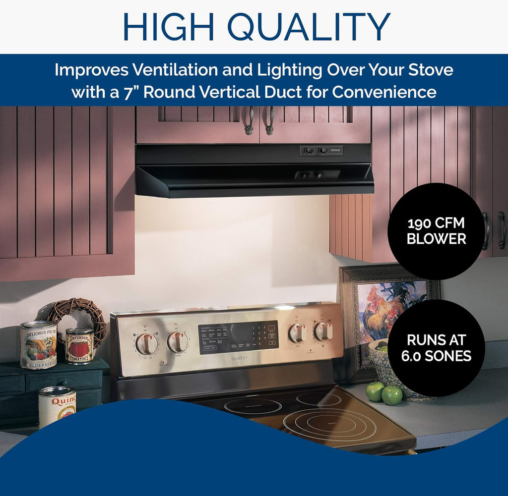 30-Inch Black Range Hood with Light K1204