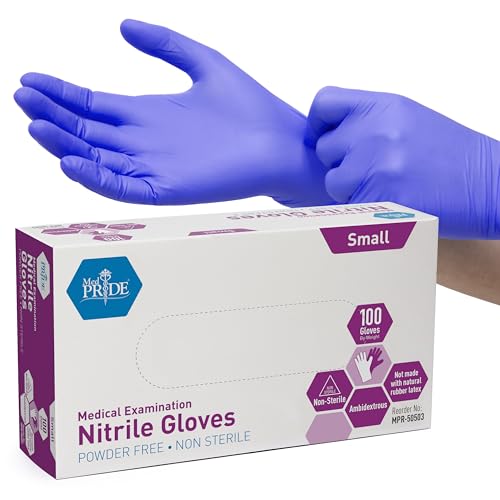 Powder-Free Nitrile Exam Gloves, Iris Blue, Medium, Box/100 G3574