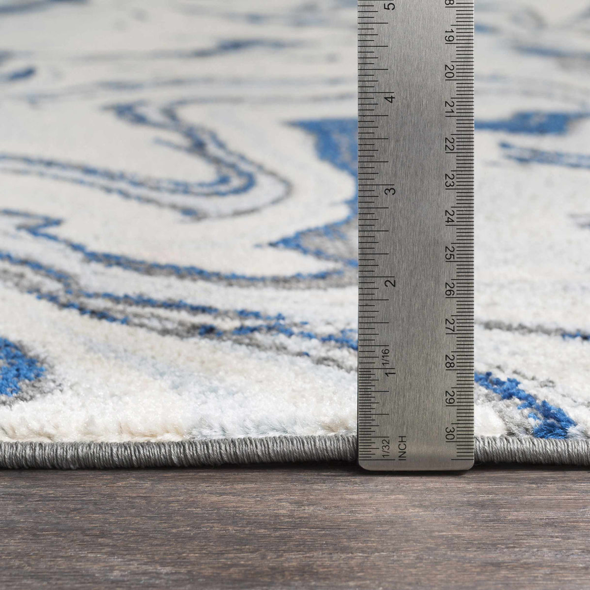 Abstract Coastal Marble Swirl Pattern Area Rug 8'10" x 12' K3066