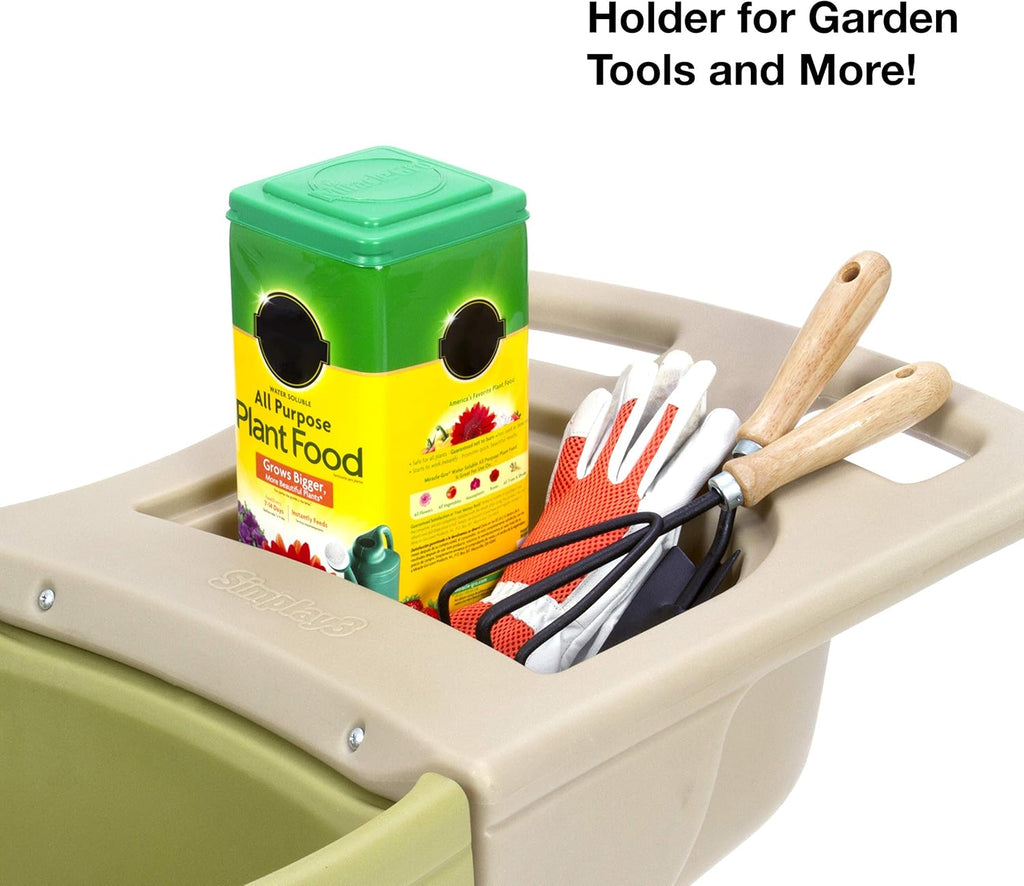 Green 4 Cubic ft. Plastic Wheelbarrow with 2 Wheels V299534