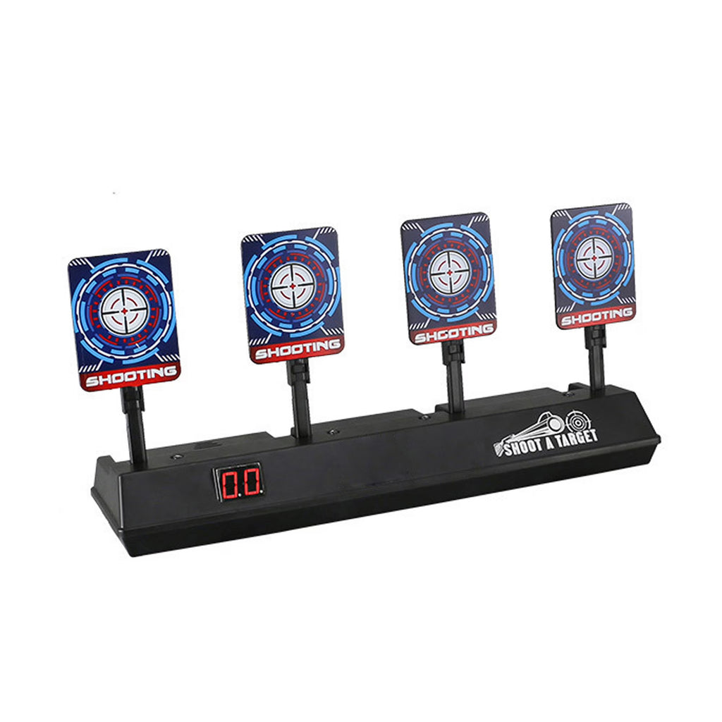 Electronic Scoring Shooting Targets, 4 Targets LED Light Auto Reset L61791