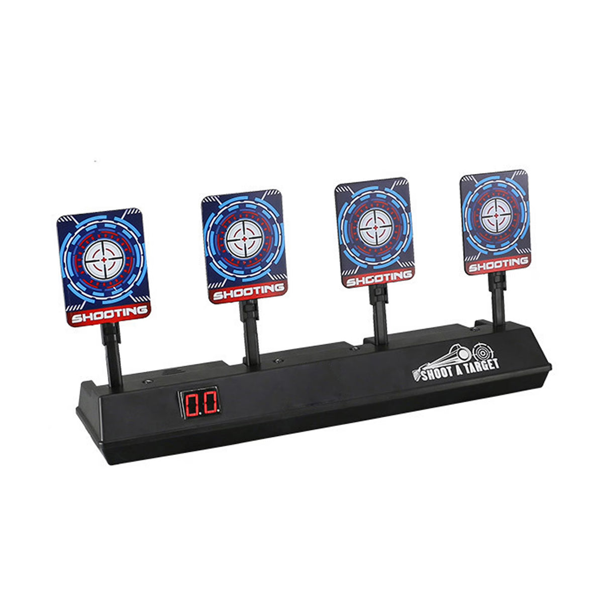 Electronic Scoring Shooting Targets, 4 Targets LED Light Auto Reset L61791