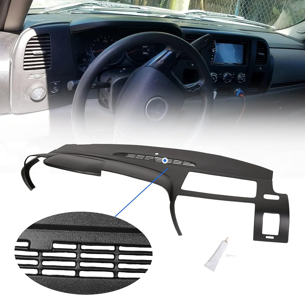 Black Molded Dash Board Cover Cap H566