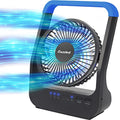 Battery Operated Portable Desk Fan with Timer, 3 Speeds, Blue P3016