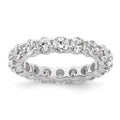 14k White Gold Size 6 3 carat Diamond Eternity Band N47096