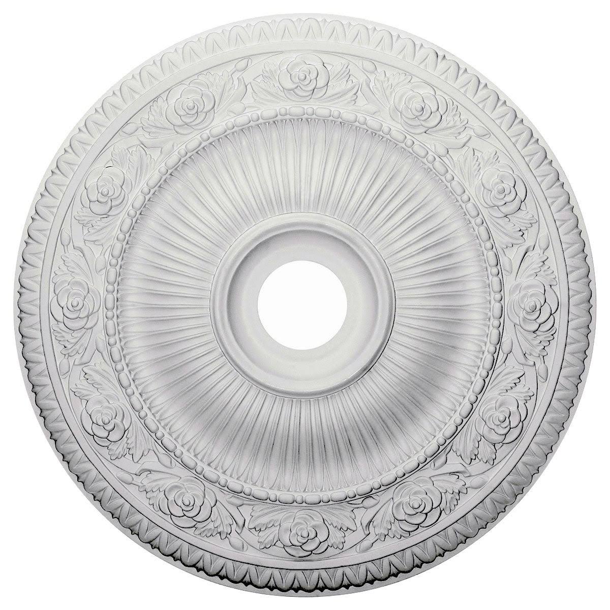 24 1/4x22OD x 3 7/8x22ID x 2x22P Hand-Painted Bronze Ceiling Medallion I775