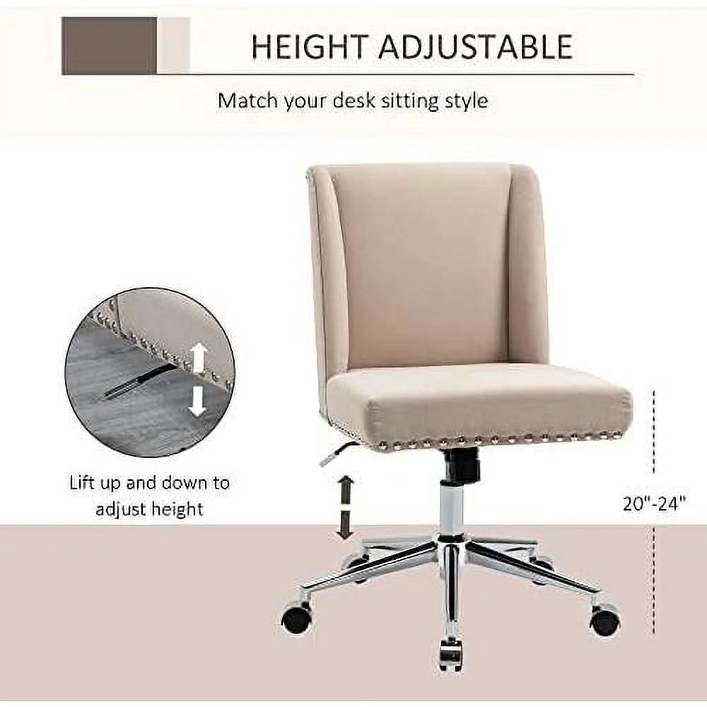 Beige Task Chair with Tilt and Adjustable Height O374554