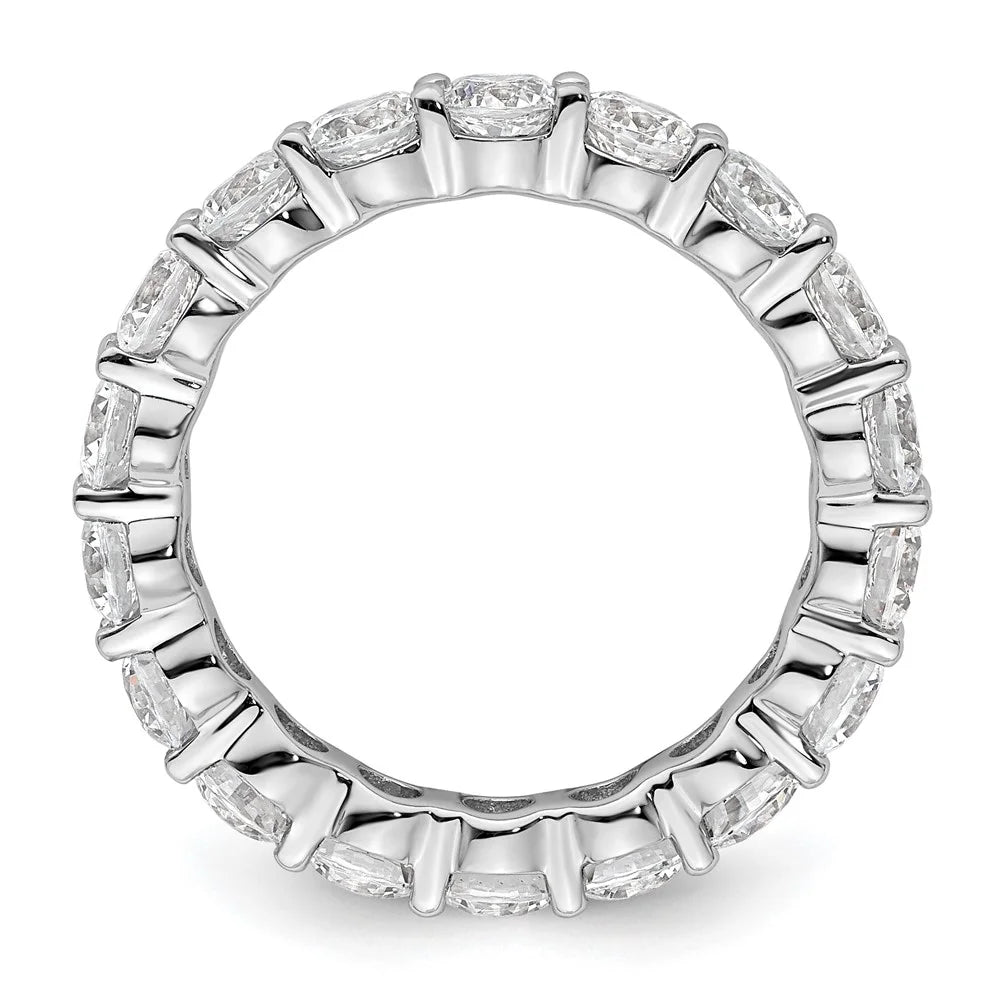 14k White Gold Size 6 3 carat Diamond Eternity Band N47096