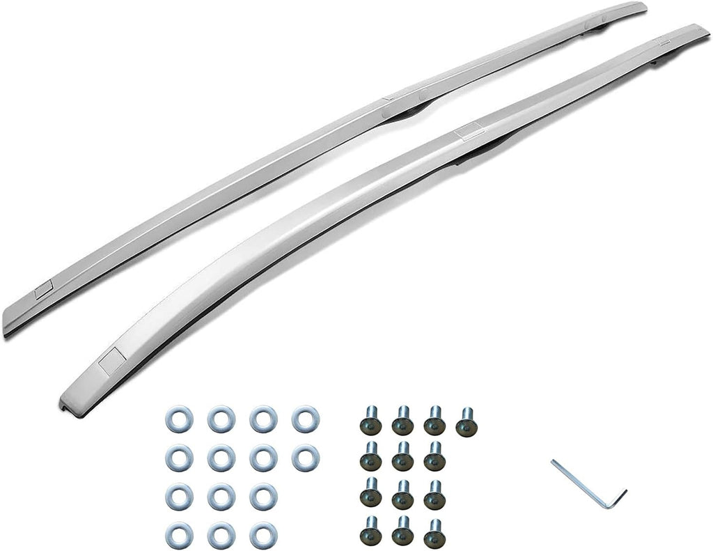 Silver 2 Pcs Car Roof Rack Side Rails G190