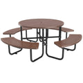 46'' Steel Round Picnic Table with Umbrella Hole C796