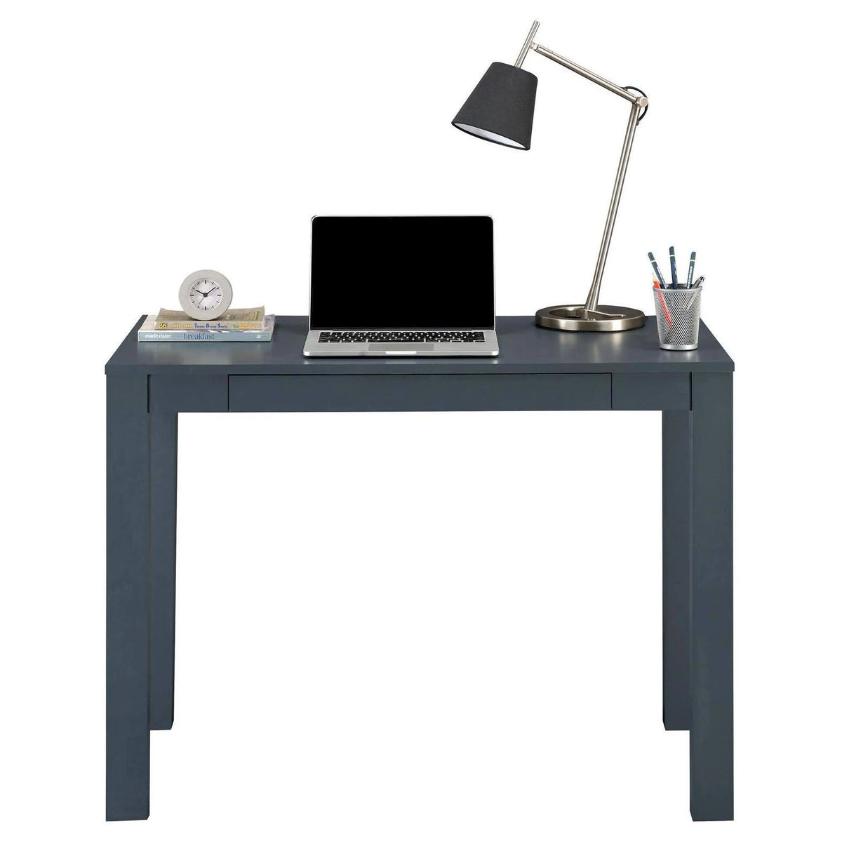 Gray Wood Writing Desk with Drawers G346490
