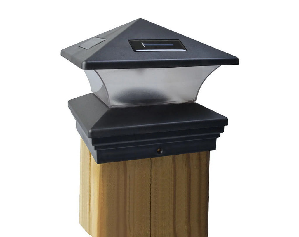 Black Solar Powered LED Post Cap Light K724