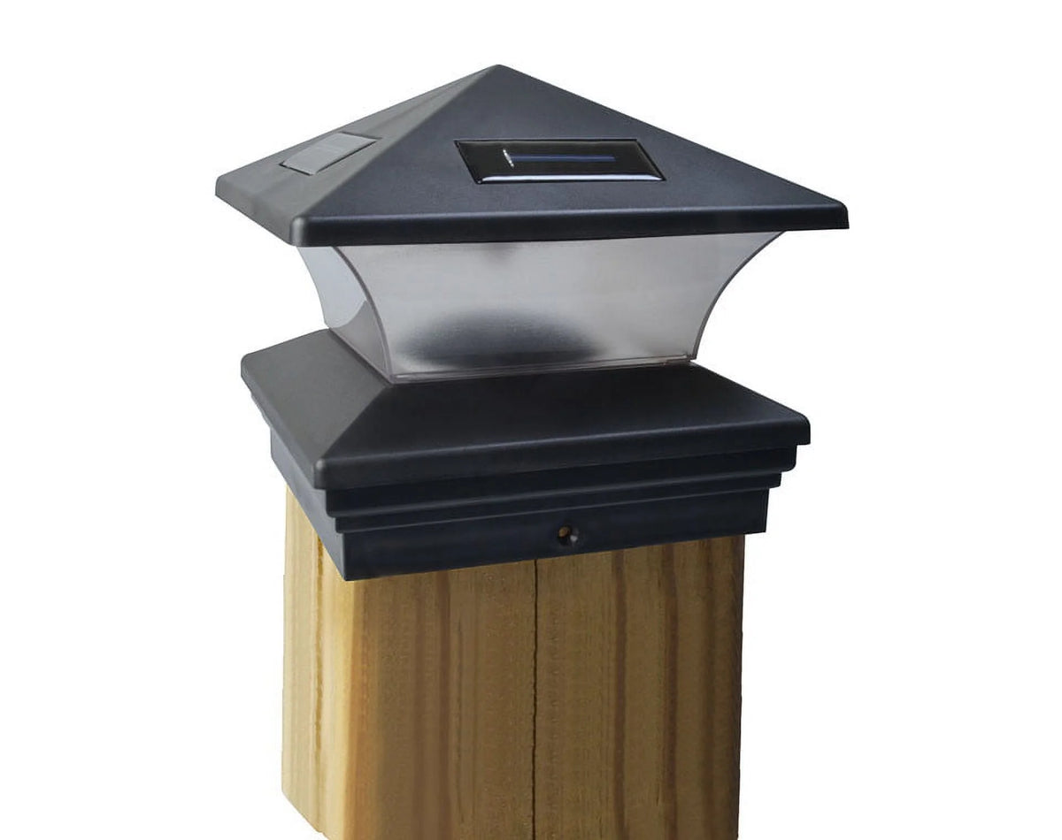 Black Solar Powered LED Post Cap Light K724