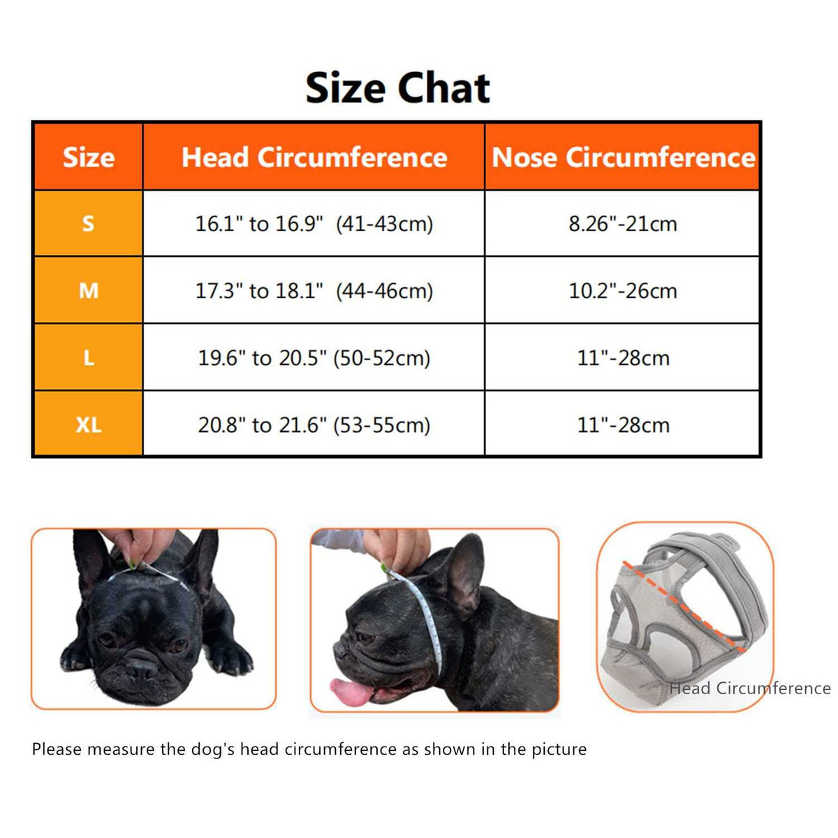 Short Snout Adjustable Breathable Mesh Dog Muzzle C4421