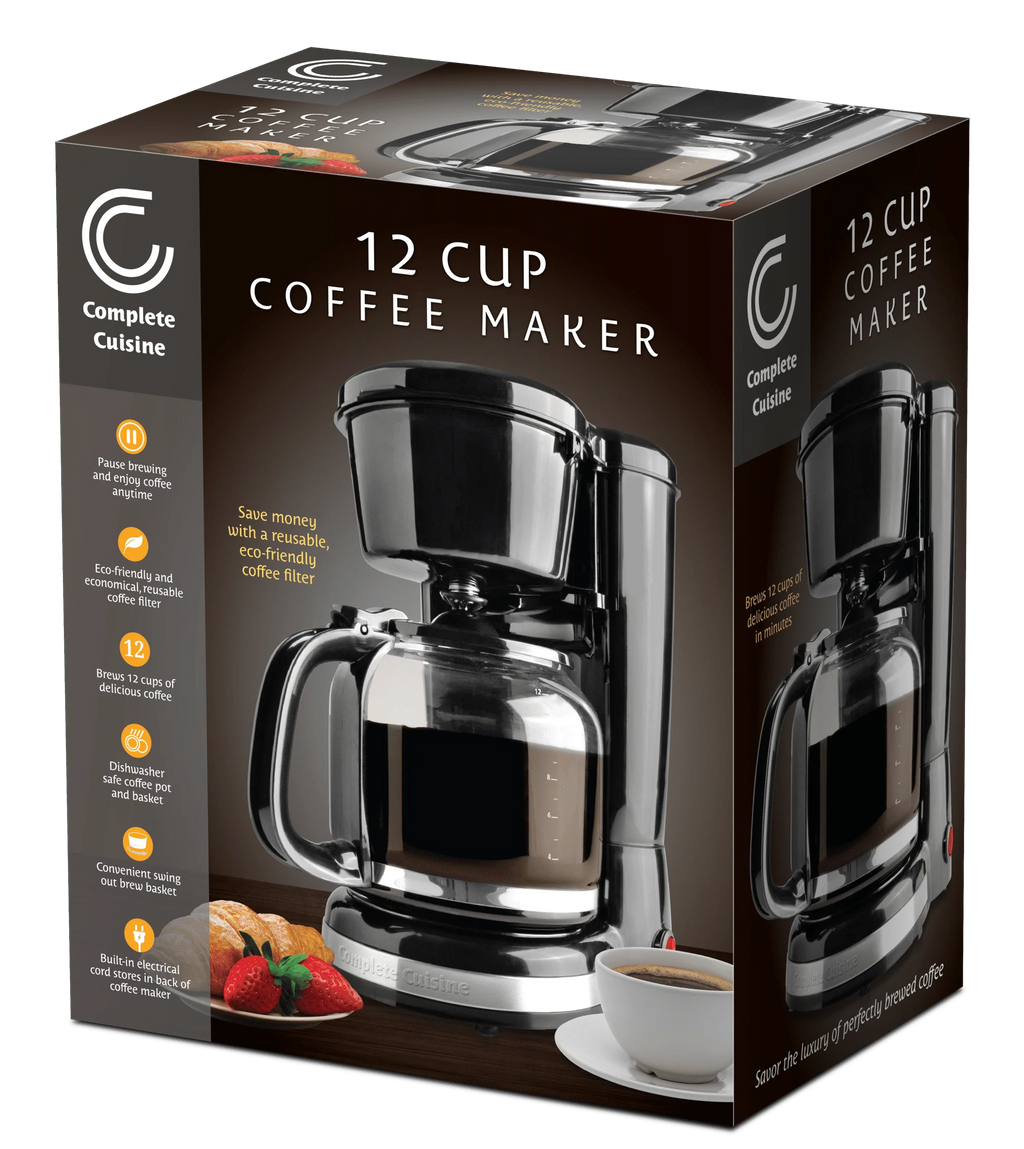 12 Cup Coffee Maker with Reusable Filter B4544