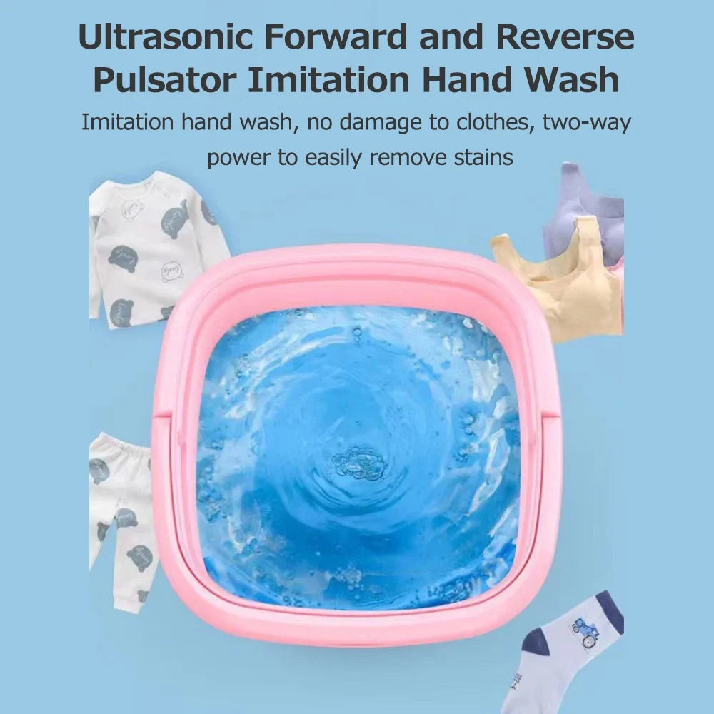 Folding Portable Pulsator Washing Machine with Drain Hole A357
