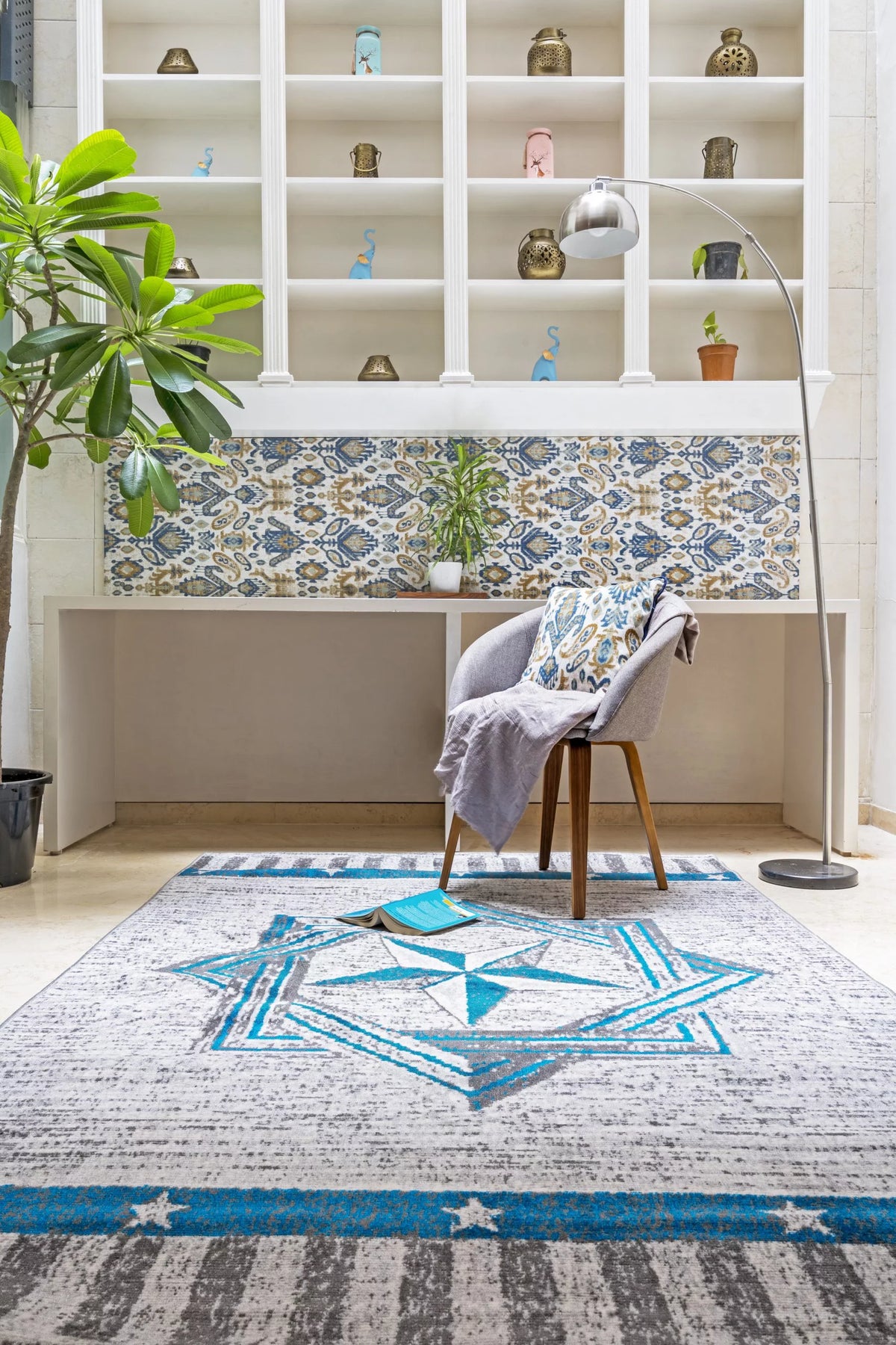 Multicolor 2 ft. x 8 ft. Jute Backing Runner Rug K8988