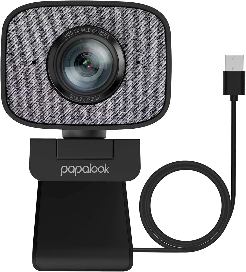2K Ultra HD Webcam with Dual Microphone and Privacy Cover T1677
