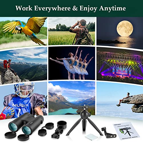 12x42 HD Binoculars with Phone Adapter and Tripod K5132