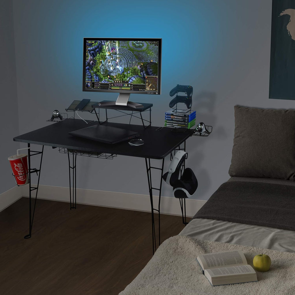 Gaming Desk with Monitor Stand and Cable Management S113940