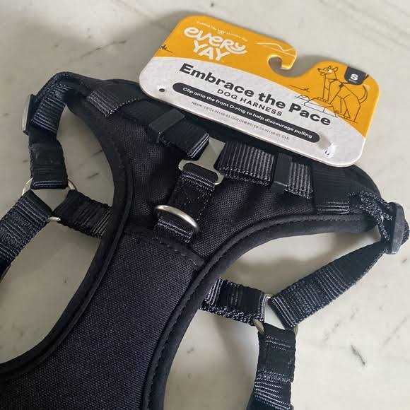 Black Step in Dog Harness S543