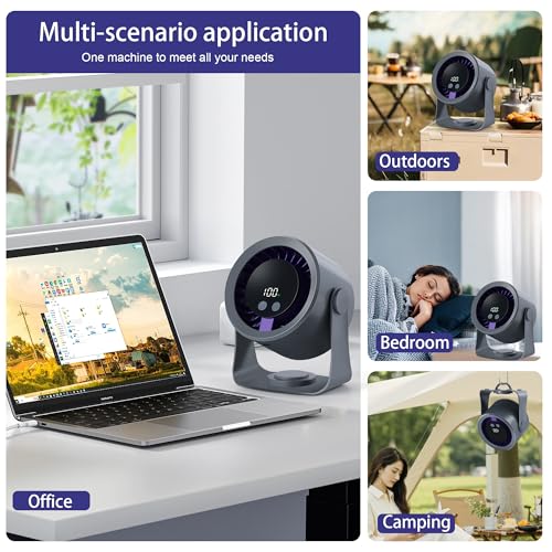 Rechargeable Portable Desktop Circulation Fan with 4000mAh Battery A976563