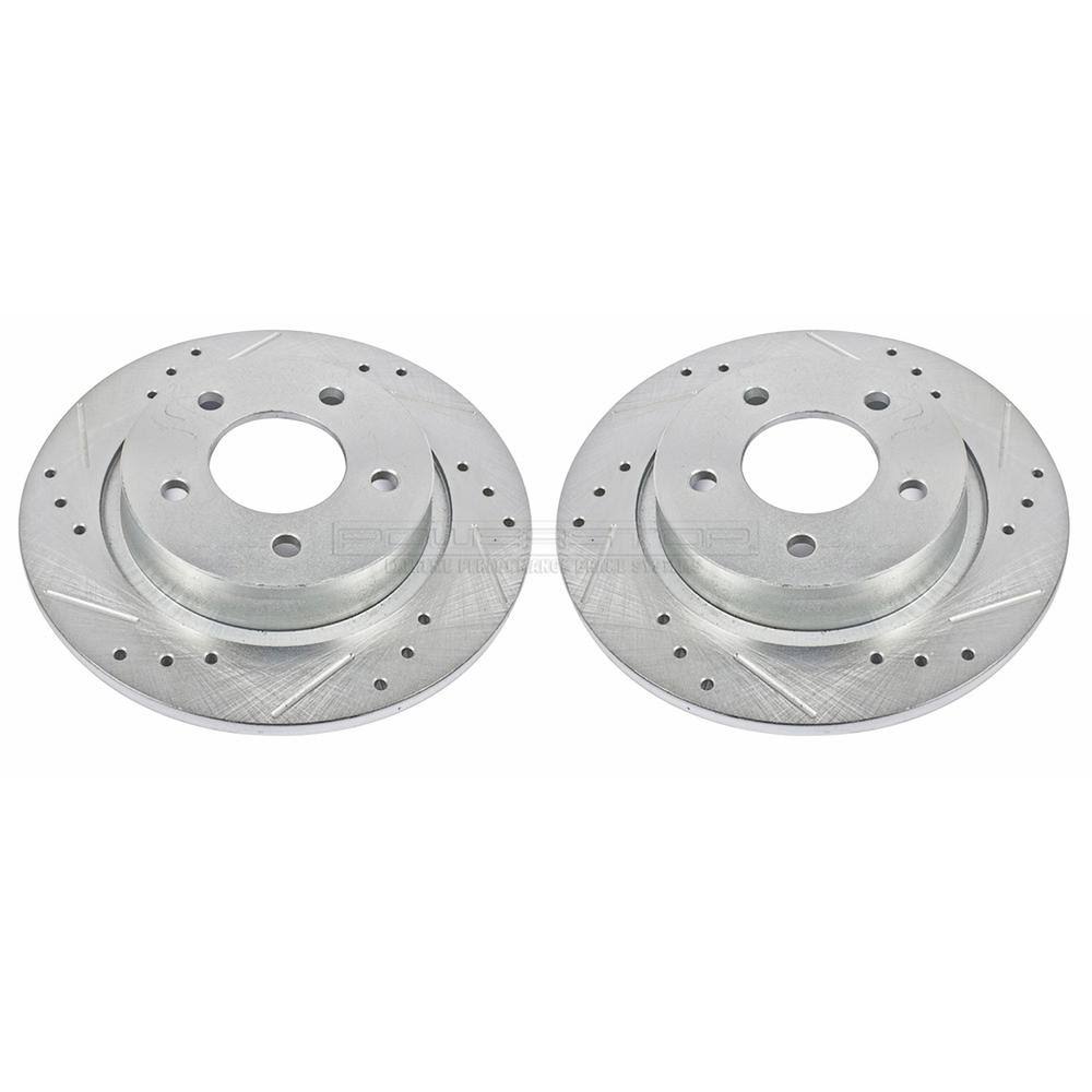 Drilled and Slotted Brake Rotor (Pair) Z2074