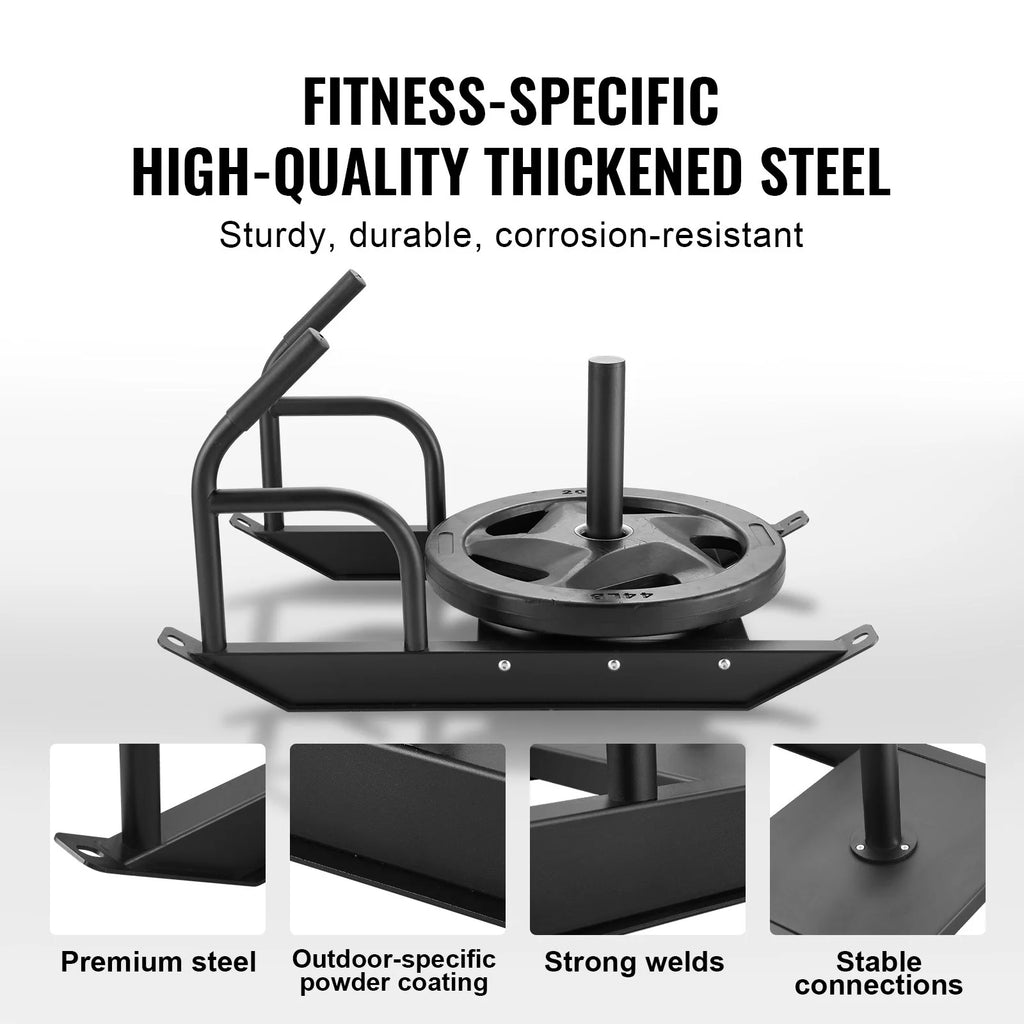 Steel Pull Sled with Handle for Weight Plates G99599