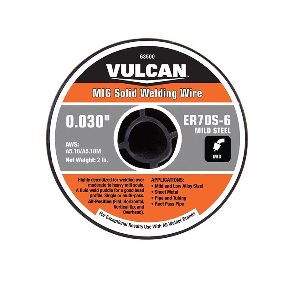 0.030 in. ER70S-6 MIG Solid Welding Wire, 2 lb. Roll V551