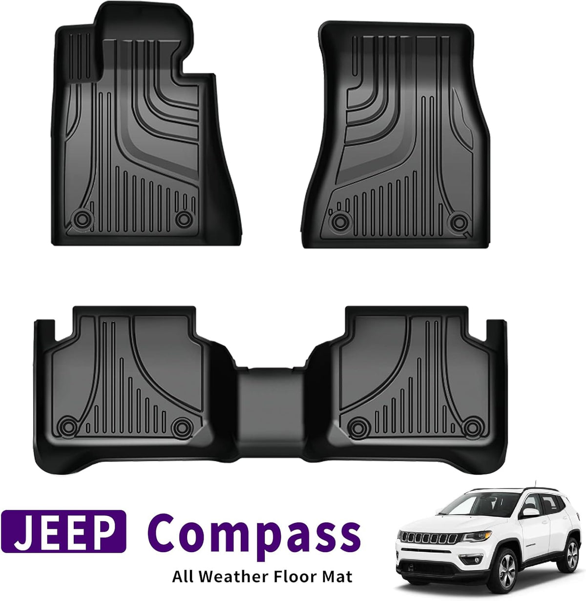 Black TPE Car Floor Liners H39897